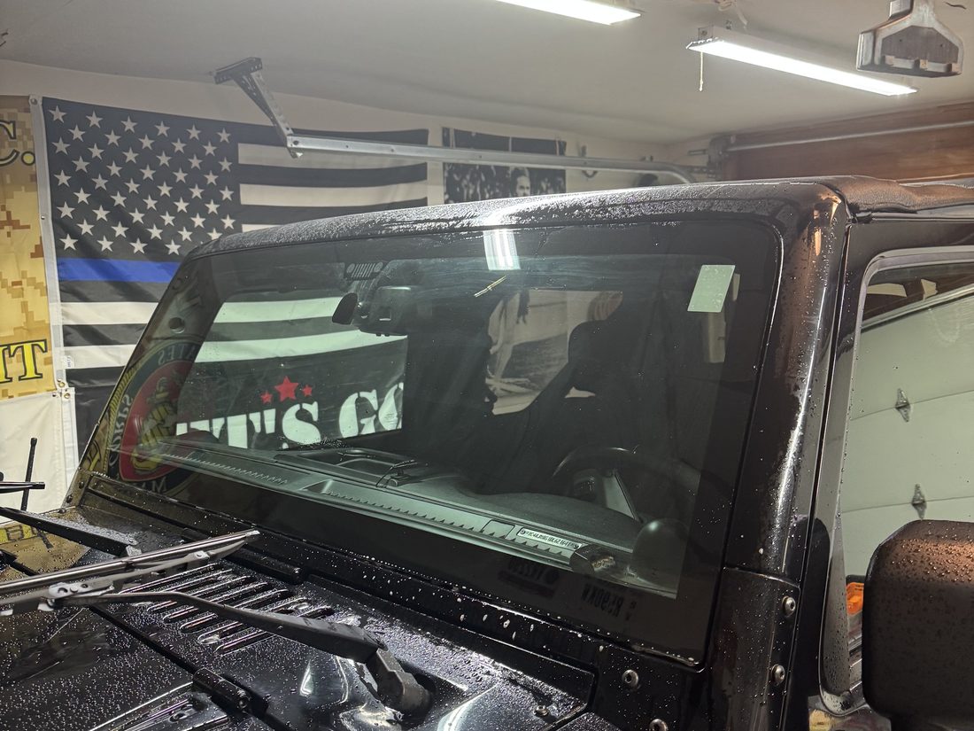 Wrangler Sport windshield, in the shop