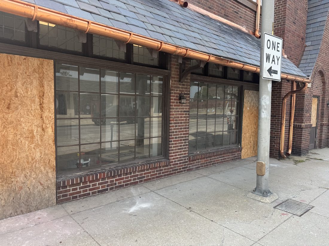 Commercial storefront &mdash; finished glass